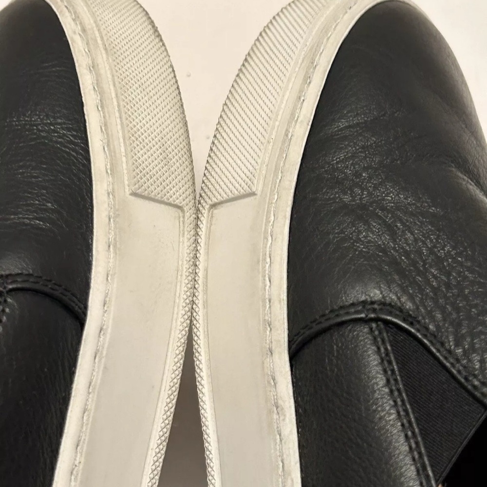 Aquatalia Onida Black Leather Slip-On Sneakers 10.5 - Picture 12 of 16